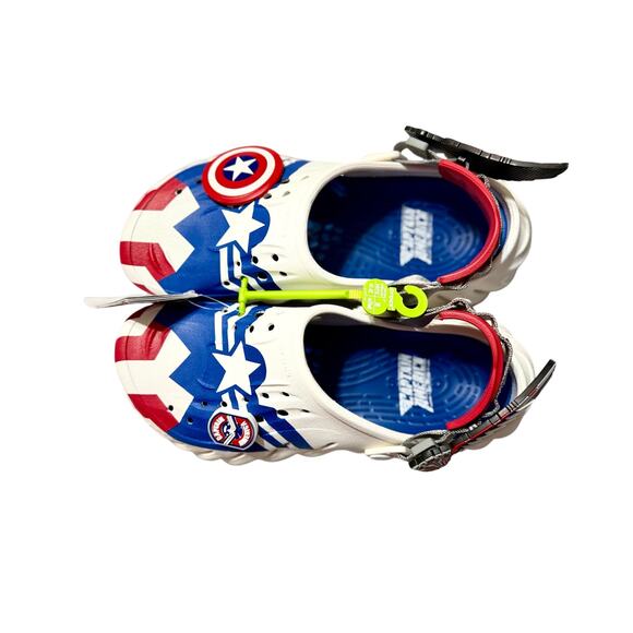 Crocs x Marvel Captain America Echo Clog Sz M8/W10 NWT Sold Out Limited Edition - Picture 5 of 10